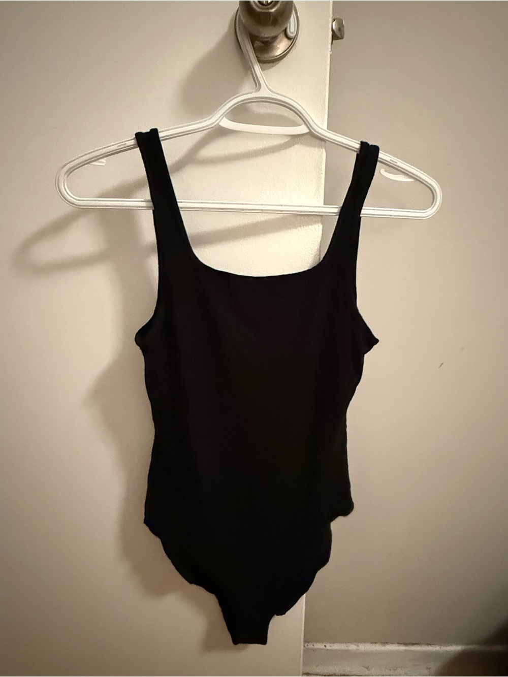 Aritzia Black Scoop Neck Bodysuit